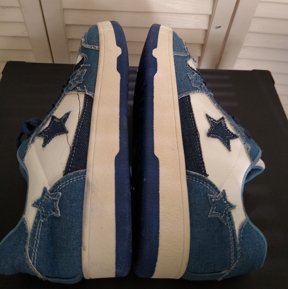 PACOGIL Denim White Star Sneakers – Size 42 EU – Streetwear Casual Shoes - Picture 7 of 14